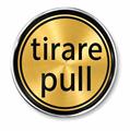 Etichetta MetalDrop Tirare Pull Ø10 cm Oro – Segnaletica Porta
