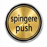 Etichetta MetalDrop Spingere Push Ø10 cm Oro – Segnaletica Porta