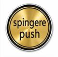 Etichetta MetalDrop Spingere Push Ø10 cm Oro – Segnaletica Porta