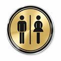 Etichette MetalDrop Bagni Uomo Donna Ø10 cm – Segnaletica WC