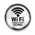 Etichette MetalDrop WiFi Zone Ø10 cm – Segnaletica Adesiva Metallo