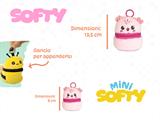 Pochette Mini Softy in Peluche Colourbook 8x7 cm – Confezione 18