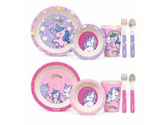 Set Pappa Unicorno 5 Pezzi in Melamina – Confezione da 12 Pezzi