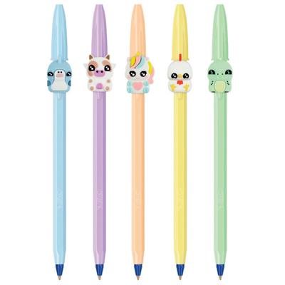 Penne Bic Cristal Figurine Pastello 1mm Blu – Confezione 20 Pz