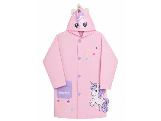 Mantellina Antipioggia Unicorno con Cappuccio Bambini – 12 Pezzi