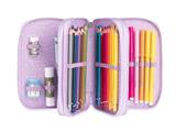 Astuccio 3 Zip Unicorno Colourbook con Accessori – 6 Pezzi 