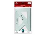 Coppia Di Squadre Da Disegno Koh-I-Noor 45° e 60°
