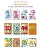 Biglietti Augurali Numeri Compleanno con Busta – Display 72 Pz Kit