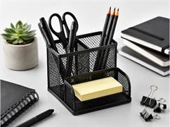 Organizer da Scrivania Multifunzione ABS Nero – Confezione 1 Pz Uff.