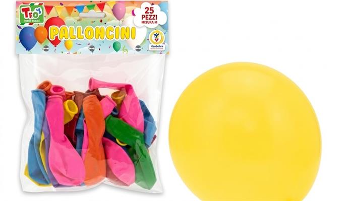Palloncini Colorati 25 cm Assortiti – Confezione 12 Pezzi 25 Unità
