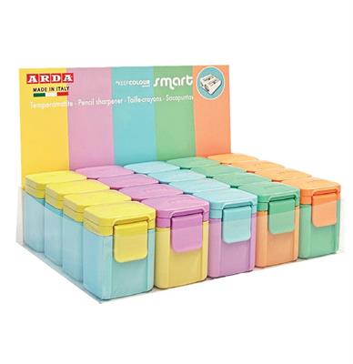 Temperino 2 Fori Smart Pastel ARDA – Expo 20 Pezzi Assortiti