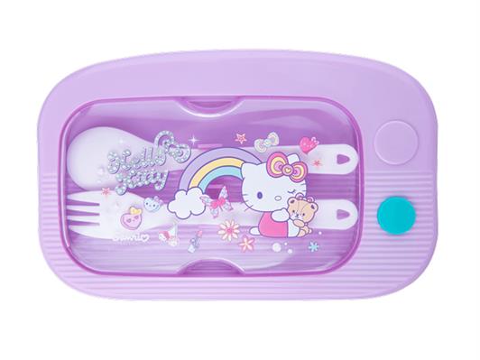 Portavivande Hello Kitty Con Posate - Modello 1