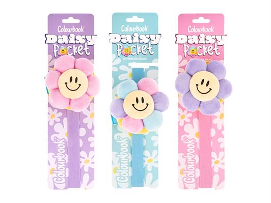 Elastico Daisy Pocket Colourbook con Tasca e Moschettone - 12 pezzi
