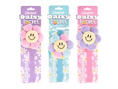 Elastico Daisy Pocket Colourbook con Tasca e Moschettone - 12 pezzi