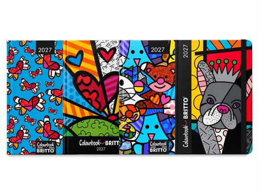 Agenda Giornaliera 2027 12 Mesi Romero Britto by Colourbook - 12 pezzi