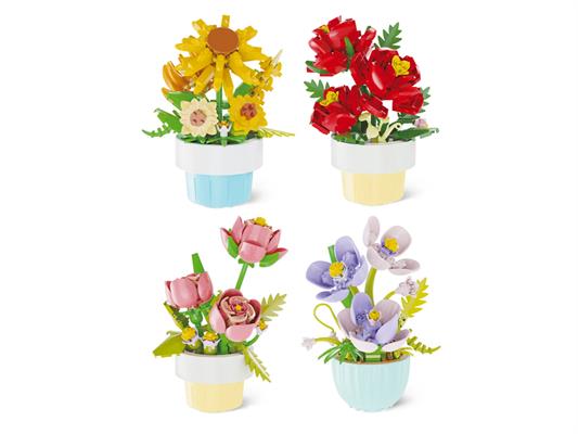 Costruzioni Mini Brick Garden Fiori - 12 pezzi
