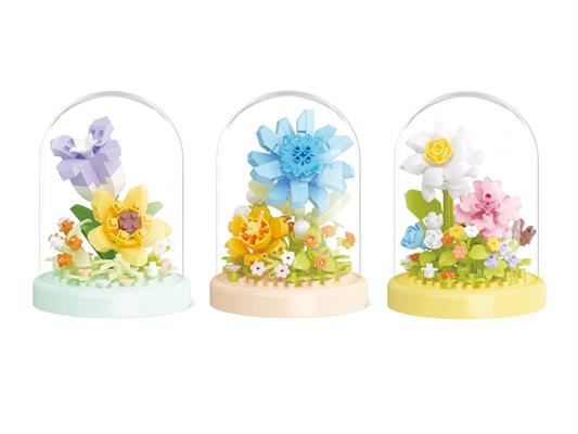 Costruzioni Mini Brick Flower Teca - 6 pezzi