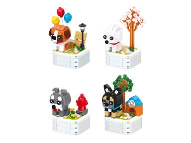 Costruzioni Mini Brick Cute Dogs - 8 pezzi