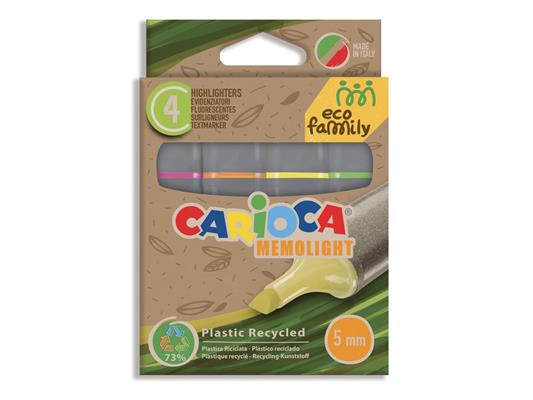 Carioca Eco Family Memolight 4 Evidenziatori - 4 pezzi