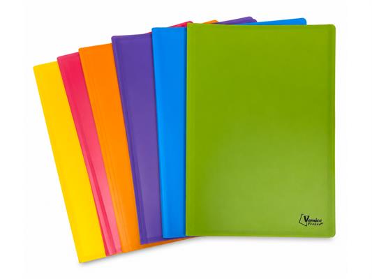Portalistino A4 10 Buste Assortito in PP Flessibile - Conf. 12 Pezzi
