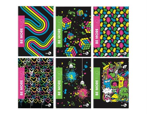 Maxiquaderno A4 Be More Fluo 4mm 100 g 36+2 Fogli – 10 Pezzi