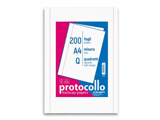 Fogli Protocollo A4 Blasetti 60 g Risma 400 Fogli - Q