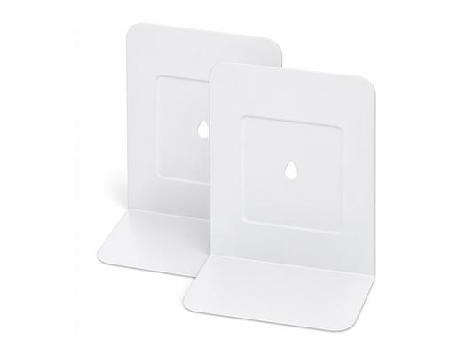 Reggilibro Lebez Metallo Bianco 13,5x17,5 cm - Confezione 2 Pezzi