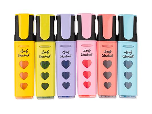 Evidenziatori Lovely Pastel 6 Colori Liquidi – Confezione: 12 Blister