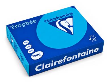 Carta Colorata Clairefontaine Trophée A4 160 g Turchese – Risma 250 Fogli