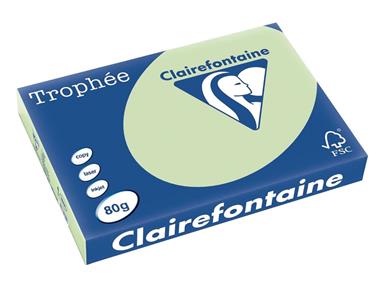 Carta Colorata Clairefontaine Trophée A4 80 g Verde Pallido – Risma 500 Fogli