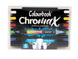 Marcatori Acrilici Chromax Colourbook Doppia Punta 6 Colori – 12 pezzi