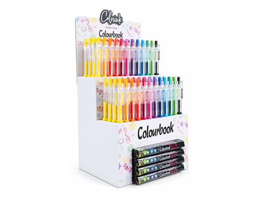Penna Gel 0.7 Colorink Colourbook - Espositore 192 penne + 12 blister