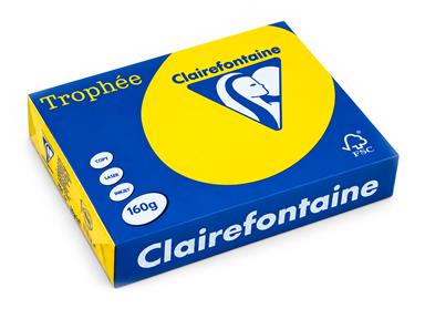 Carta Colorata Clairefontaine Trophée A4 160 g Giallo Sole – Risma 250 Fogli