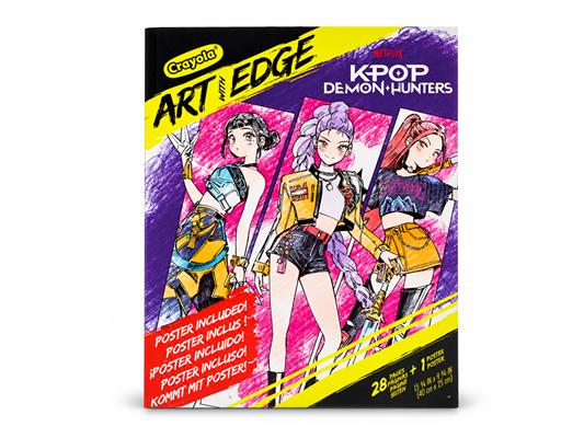 Album da Colorare Crayola K-Pop Demon Hunters 28 Pagine con Poster - 6 pezzi