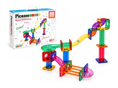 Pista Biglie Magnetica PicassoTiles 50 Pezzi – Confezione 3 Scatole