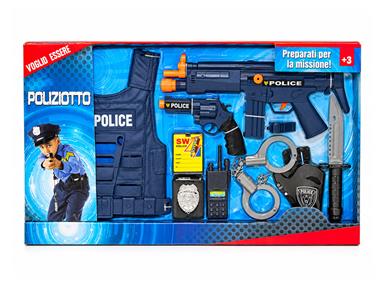 Set Polizia Giocattolo con Corpetto ed Accessori – Confezione 2 Scatole