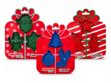 Formine per Biscotti Natalizi Colourbook con Sistema a Espulsione - 12 pezzi