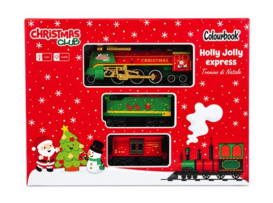 Trenino di Natale Colourbook con Luci, Suoni e Fumo - 6 pezzi
