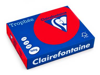 Carta Colorata Clairefontaine Trophée A4 160 g Rosso – Risma 250 Fogli