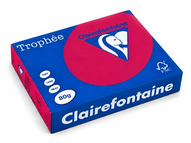 Carta Colorata Clairefontaine Trophée A4 80 g Rosso Ribes – Risma 500 Fogli