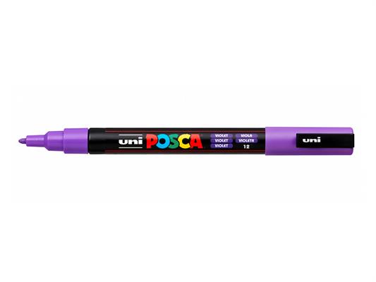 Marcatore Uni Posca PC-3M Punta Fine Lilla - 6 pezzi