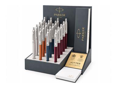 Espositore 20 Penne a Sfera Parker Jotter Core Assortite - Inchiostro Blu