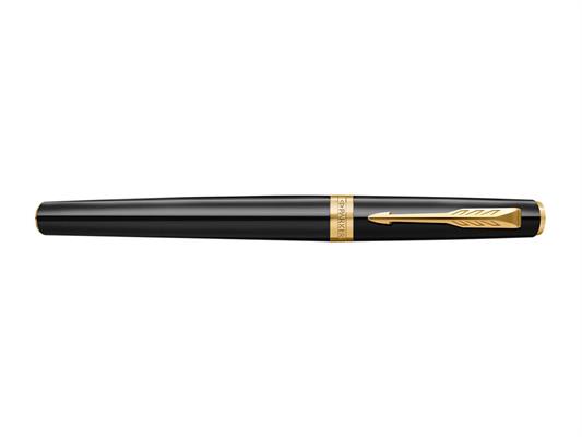 Penna Stilografica Parker Meridian Nero Lucido/Gold - Inchiostro Blu