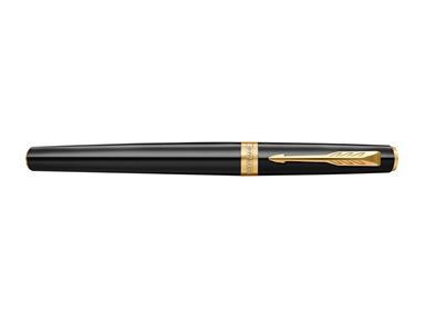Penna Stilografica Parker Meridian Nero Lucido/Gold - Inchiostro Blu