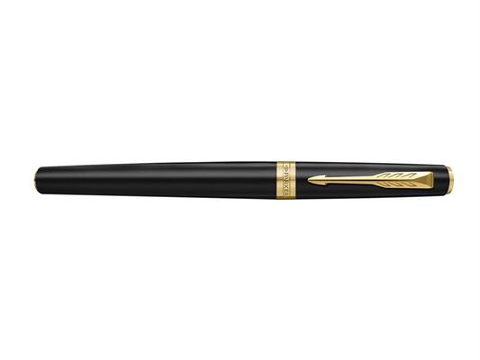 Penna Roller Parker Meridian Nero Lucido/Gold - Inchiostro Blu