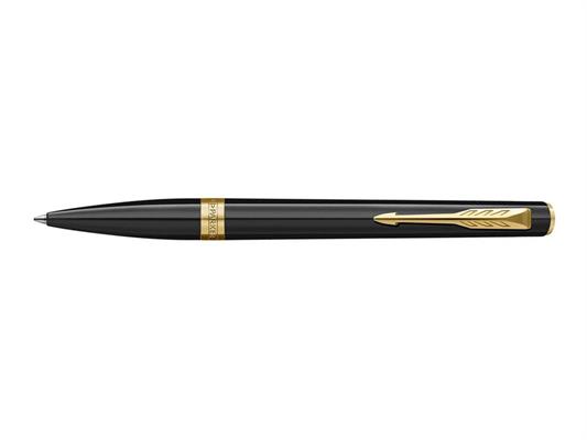 Penna a Sfera Parker Meridian Nero Lucido/Gold - Inchiostro Blu