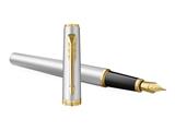 Penna Stilografica Parker Meridian Acciaio/Gold - Inchiostro Blu