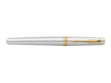 Penna Roller Parker Meridian Acciaio/Oro - Inchiostro Blu