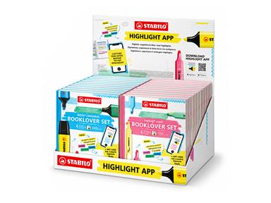 Espositore Stabilo Booklover Highlight App – 20 Astucci Assortiti