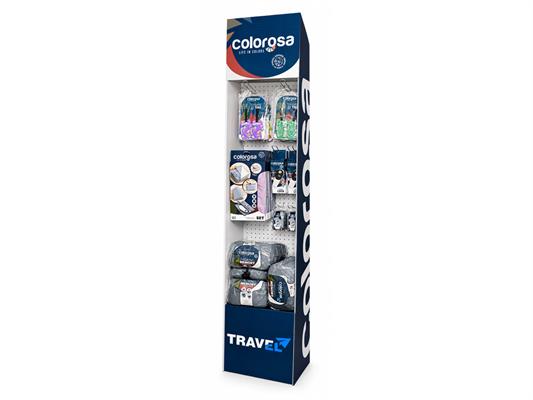 Espositore Colorosa Travel – 41 accessori da viaggio assortiti